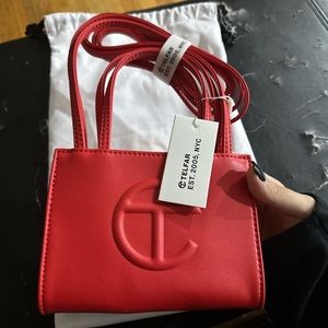 Red telfar bag small